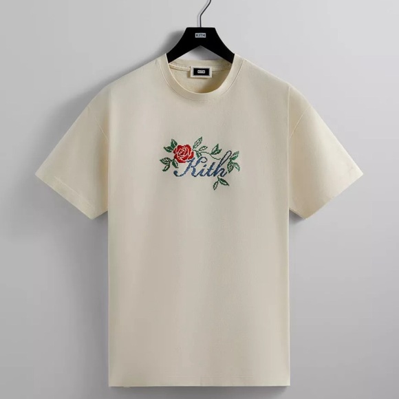 Kith Other - Kith Script Needlepoint Tee Sandrift Size 2XL T-Shirt Jersey Summer 2023